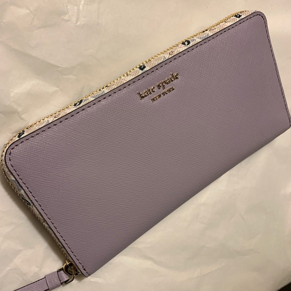 ✨ Kate Spade Lavender Large Continental Wallet  🌸
